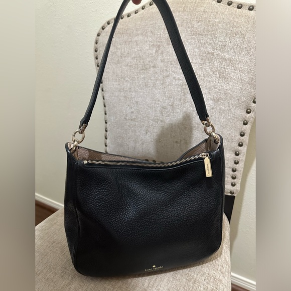 Kate Spade Black Shoulder Bag Purse Pebble Leather. - Picture 4 of 7